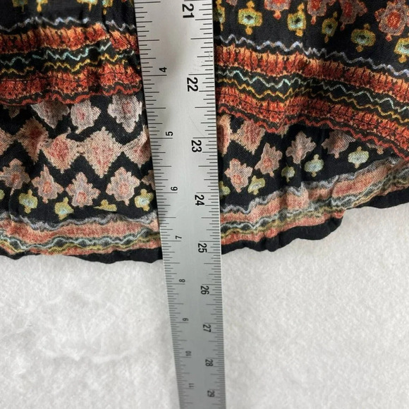 Vintage Coldwater Creek Blouse Women's Sz XS Black Southwestern Print Button Up - Picture 4 of 11